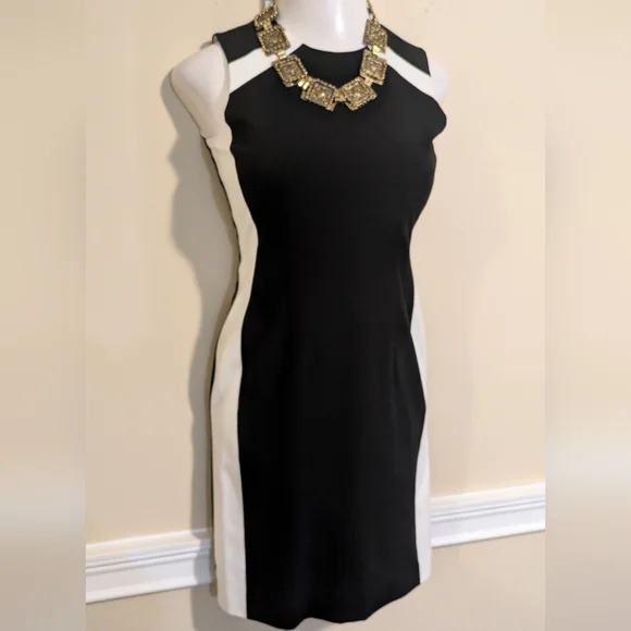 Calvin Klein Black and White Sleeveless Dress - Picture 10 of 10